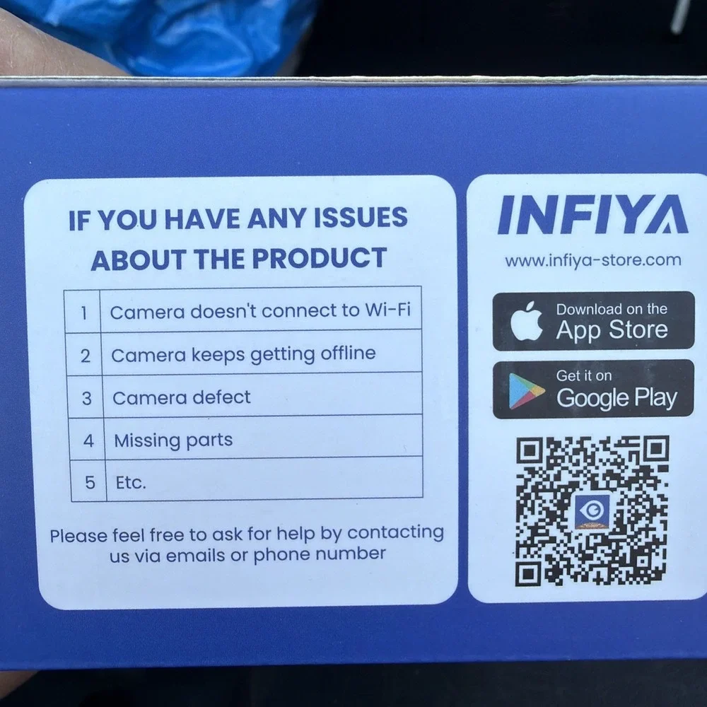 Infiya K1 2K Window‎ Security Camera No Drill Easy Install Indoor Cam
